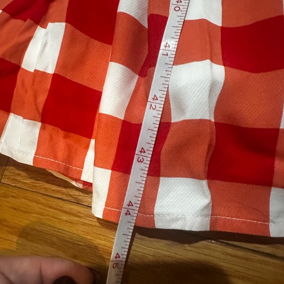 Ann Taylor Red & White Gingham Flared Sleeveless Dress Small - Picture 7 of 9